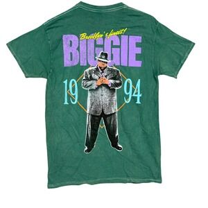 The Notorious B.I.G. T‎ Shirt Mens Medium Green Biggie Brooklyns Finest 1994
